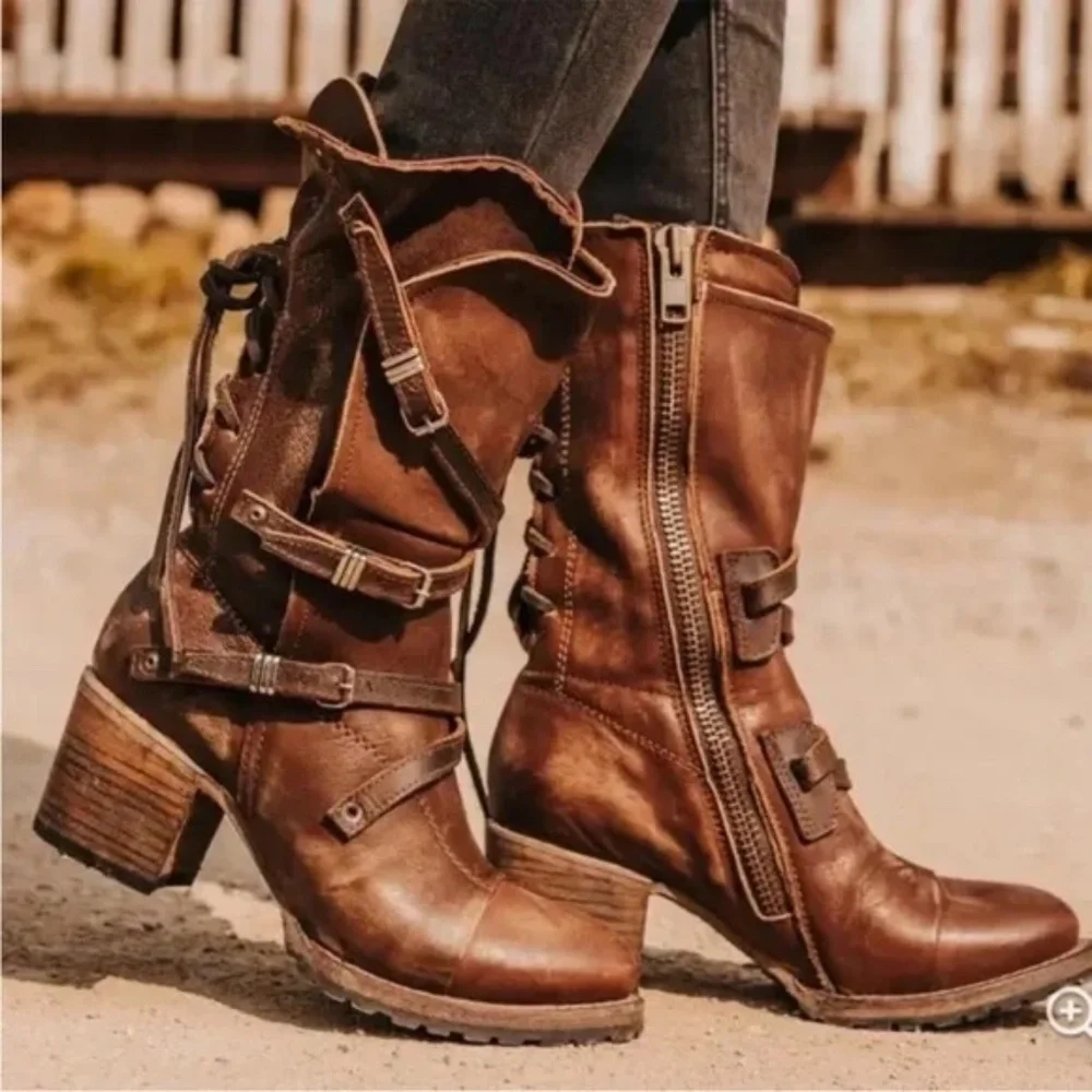 Freebird by Steven Women’s Leather Cora Brown Boot Size 9 Western Festival - Picture 1 of 9